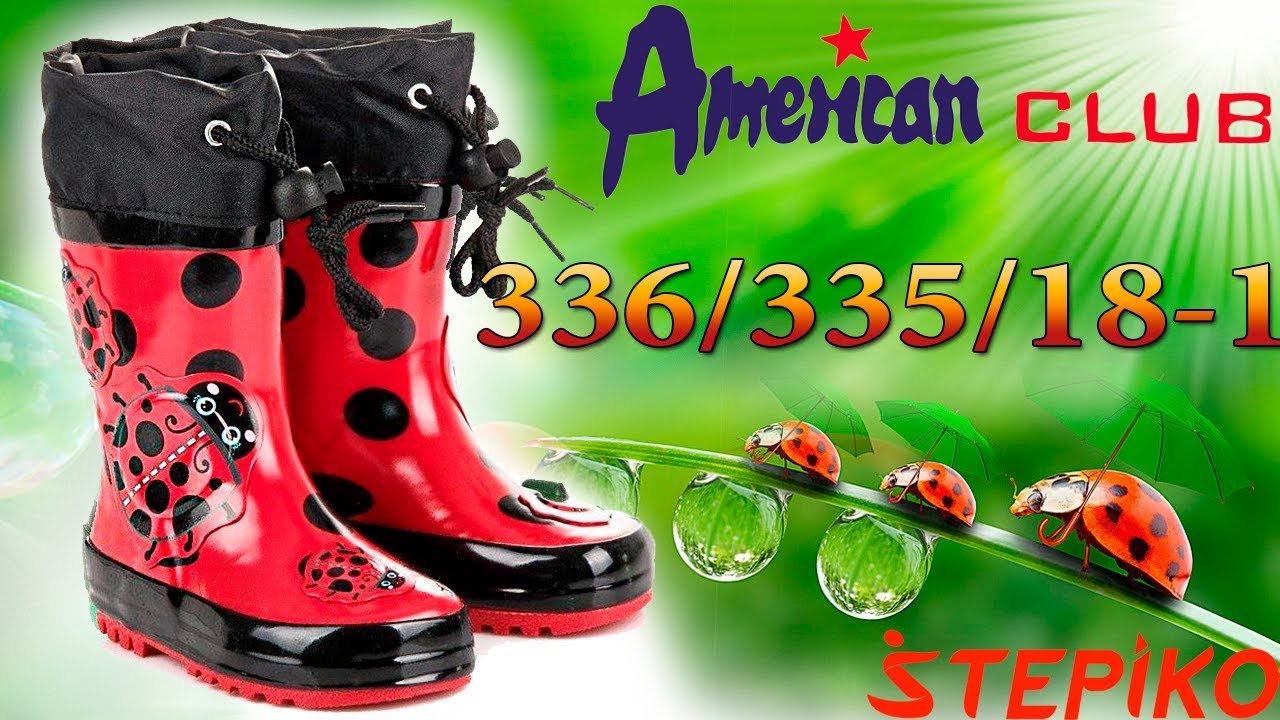 Детские резиновые сапоги с Божьей коровкой. Видео обзор