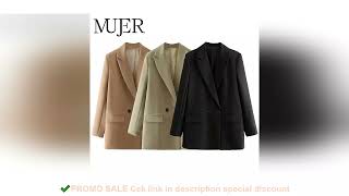 Mujer 2025 Womens Blazers New Office Casual Blazer Woman Straight Outerwears Fashion Womens Tailor