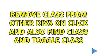 Remove class from other divs on click and also find class and toggle class