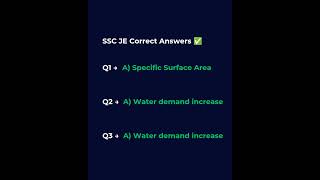 SSC JE Fineness Answers ✅3/3 hua ya nahi? Apna score comment karo 👇#buildingmaterials#sscjecivil