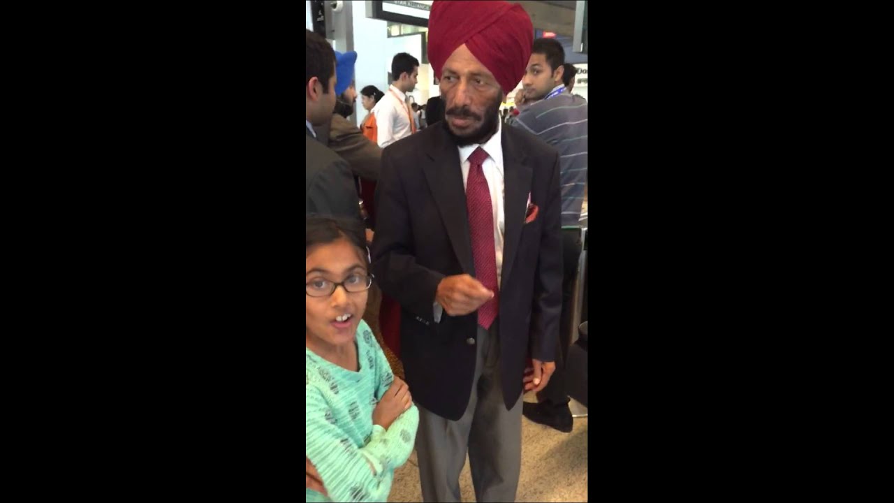 Siyona with Milkha singh