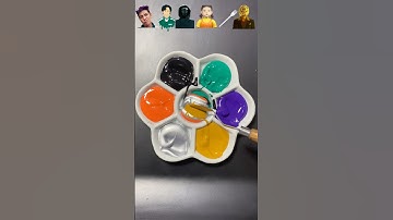 Guess the mixed color of Squid Game2（Part 1）#오징어게임 #squidgame #squidgame2 #colormixing #satisfying