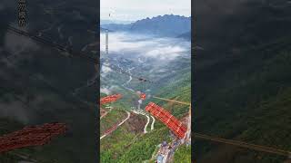 Insane Bridge Construction 🏗️ Lifting Massive Steel Arches Over 400m Deep Valley