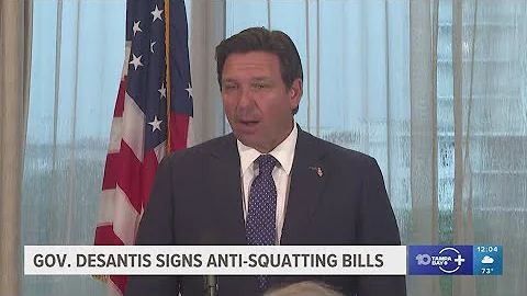 DeSantis signs bills in Sarasota cracking down on squatters