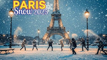 23 November 2025 – Paris Snow Walk ❄️ 4K HDR | Late Night Snowfall in Paris