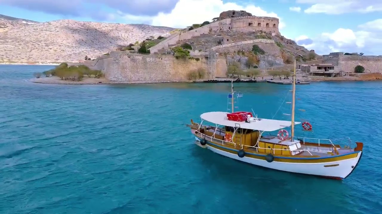 Spinalonga from Above – Drone Flight Over Crete’s Mysterious Island. Relaxing Video 4K 🇬🇷