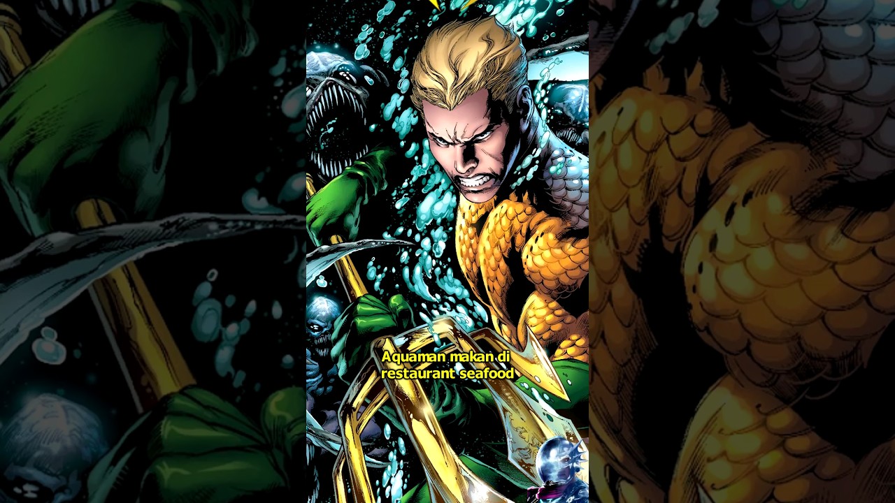 Aquaman makan seafood. #shorts #dccomics