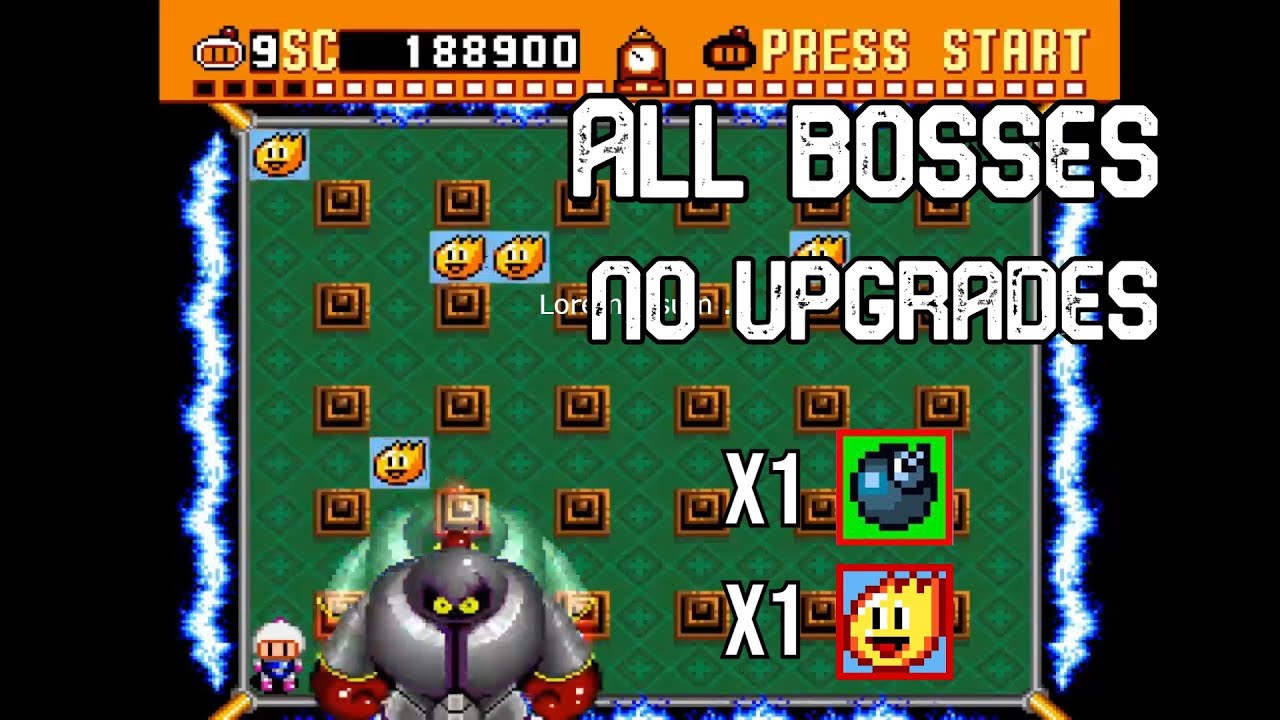 Super Bomberman - All Bosses No Power-Ups Challenge!!!