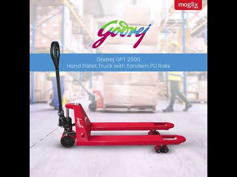 Godrej GPT 2500 Hand Pallet Truck with Tandem PU Rolls, Load Capacity: 2500