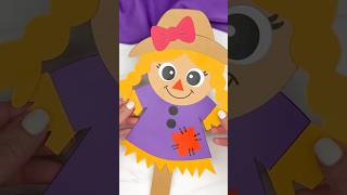 Girl Scarecrow Craft - Grab the template on the blog. #papercraft #kidsactivity #activitiesforkids