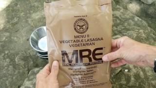 MRE... Vegetable Lasagna+Mystery Ration...you tell me!