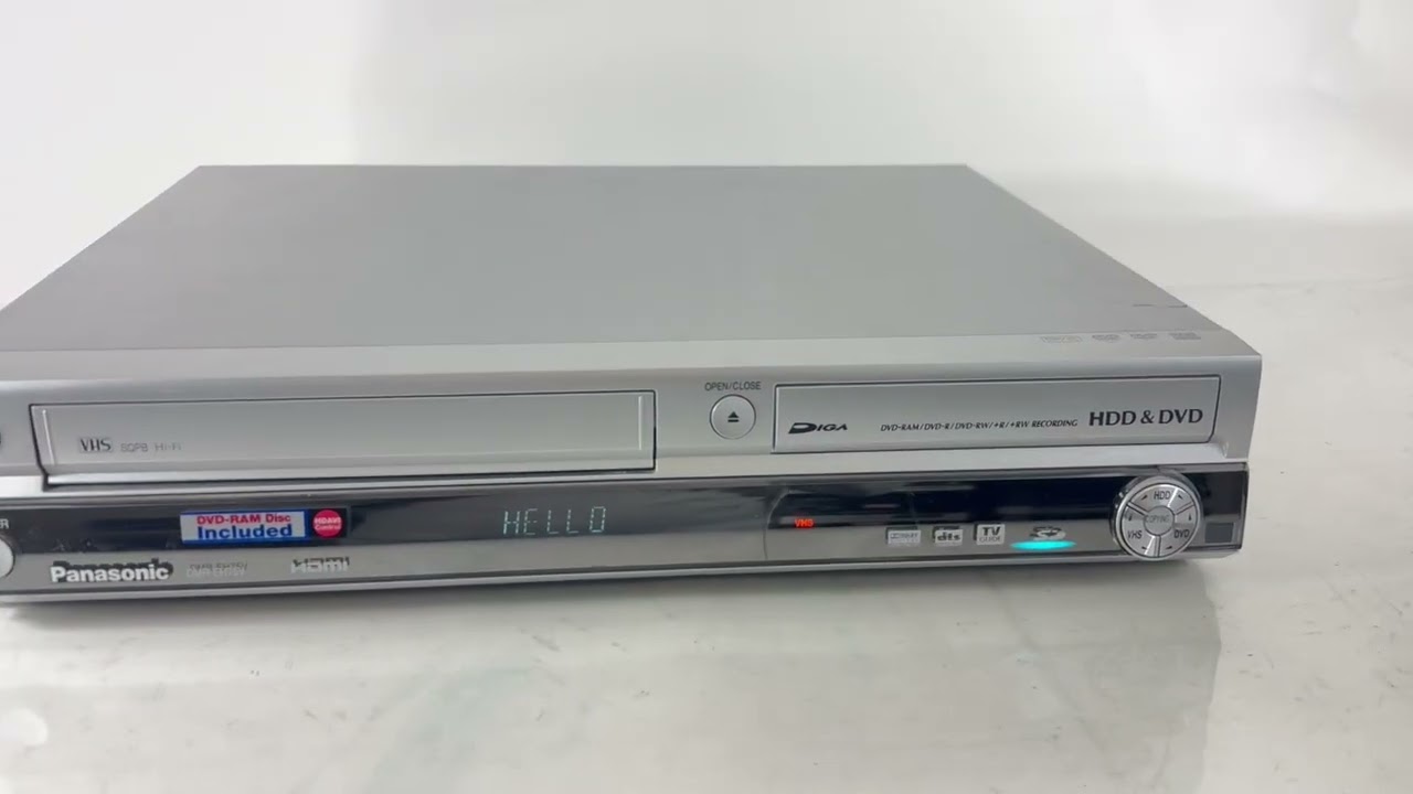 Panasonic DMR-EH75V DVD/VCR Combo Recorder w/ 80GB HDD HDMI - YouTube