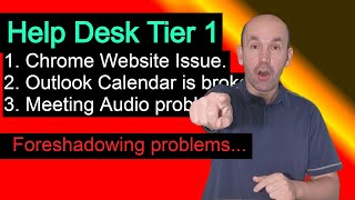 Help Desk Tier 1 Training video, Website Chrome issue, Outlook Shared Calendar, Meeting app audio no