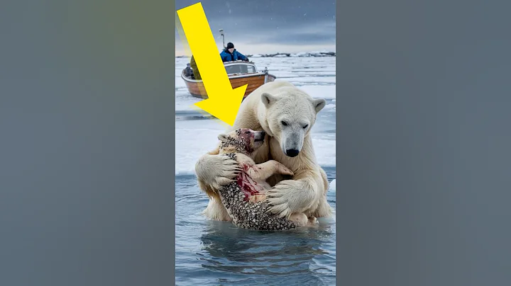 This team rescues a helpless baby polar bear and a mother polar bear who are surrounded by barnacles