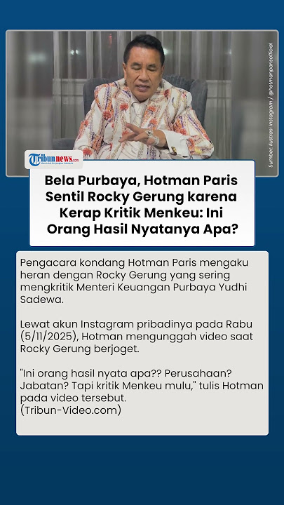 Hotman Paris Sentil Rocky Gerung yang Kerap Kritik Menkeu Purbaya: Ini Orang Hasil Nyatanya Apa?