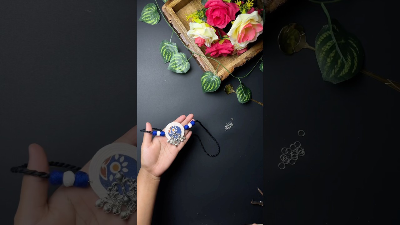 Handmade fabric jewellery making at home|fabric choker|