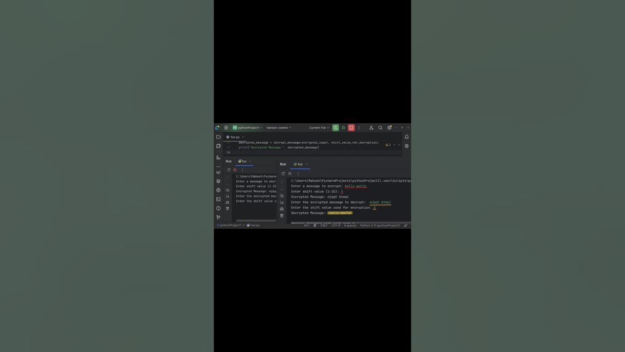 encryption and decryption using python - YouTube