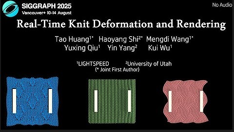 [SIGGRAPH 2025] Real-Time Knit Deformation and Rendering