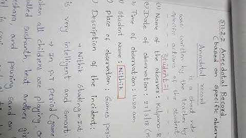 511.2.2 Anecdotol record in SBA