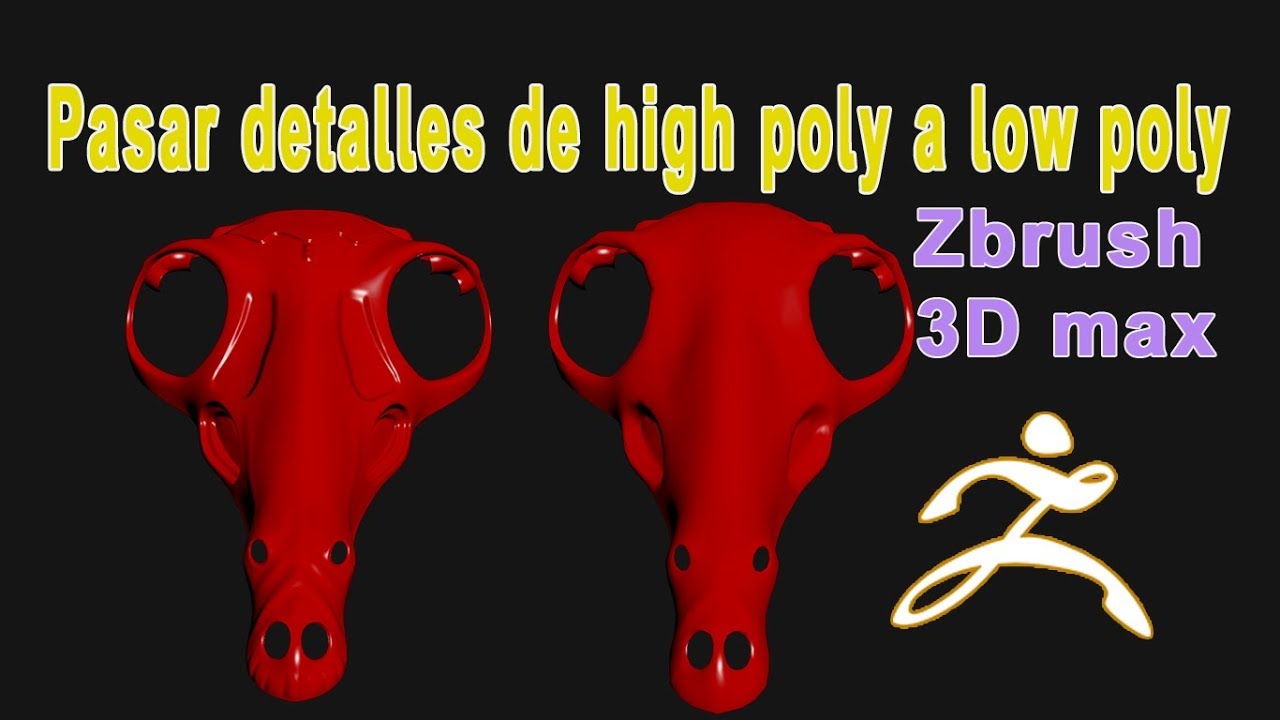 proyecta haig poly sobre low poly en zbrush