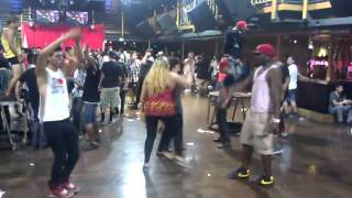 Gay guys shuffleing at arena night club . - YouTube