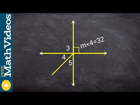 Using complementary angles to find the missing value