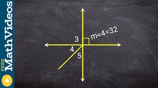 Using complementary angles to find the missing value