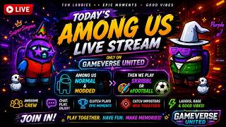 🔥 Among Us LIVE 🔥 Among Us NORMAL + MODDED | Skribbl or eFootball! 👀 #amongus #gaming #live