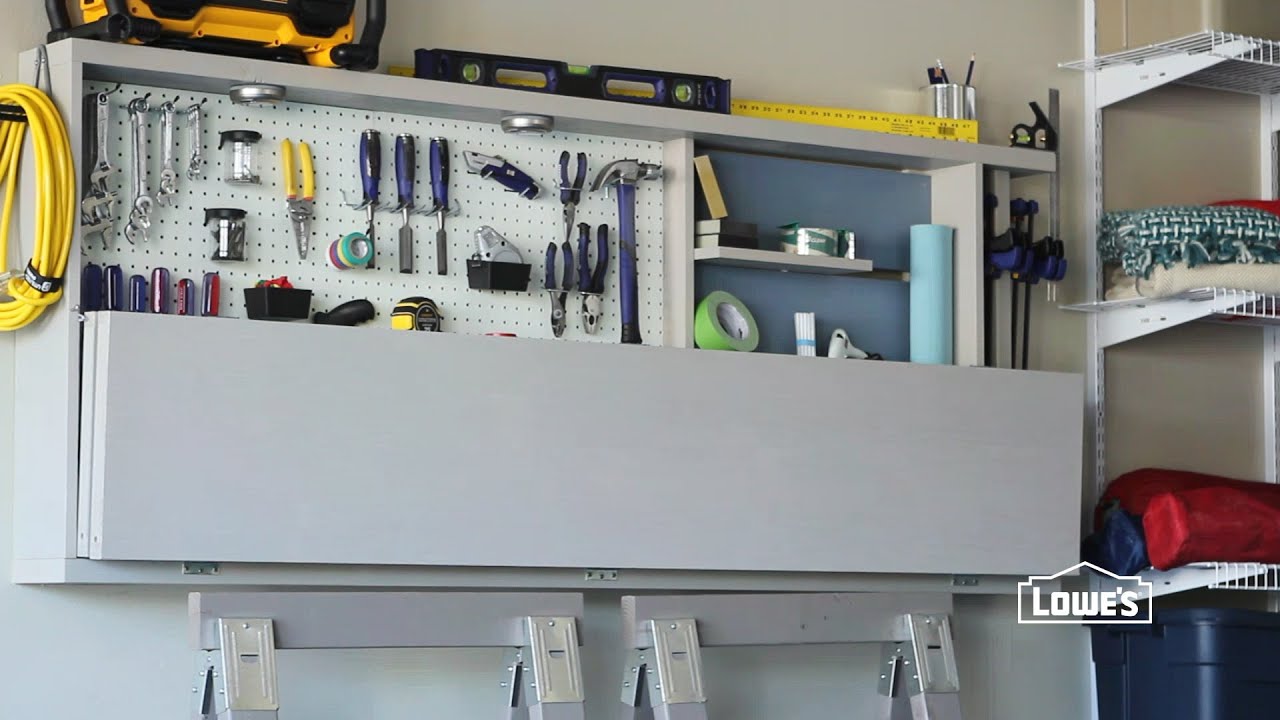 Garage Workbench and Tool Storage - YouTube