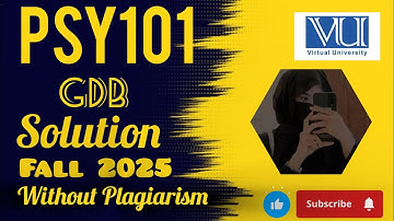 PSY101 GDB Answer Fall 2025