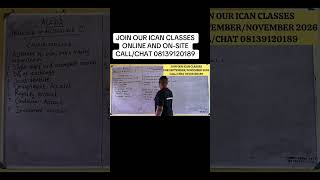 ICAN CLASSES #exam #accounting