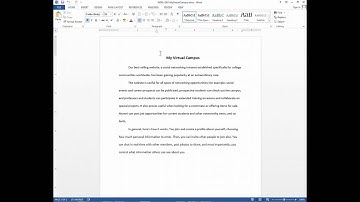 CIS 101 - Word - Lesson 1