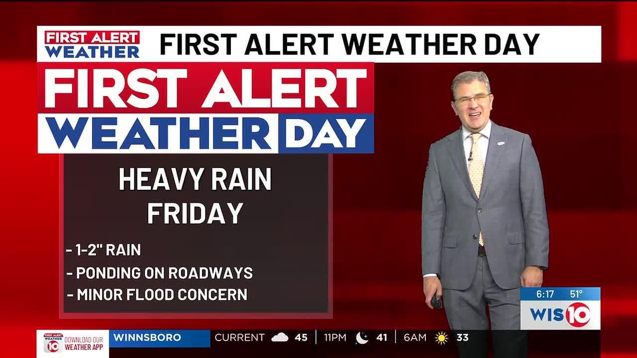 FIRST ALERT WEATHER DAY issued for Friday’s cold rain chances - YouTube