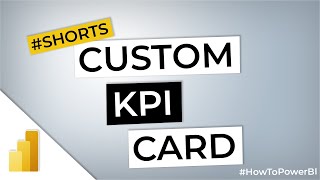 custom kpi card in power bi #shorts