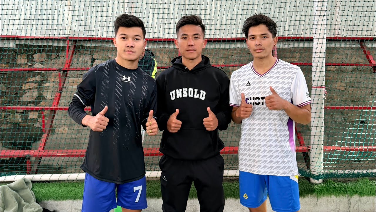 “Playing alongside Chotey & Aayush Ghalan — proud moment ⚽🤍”