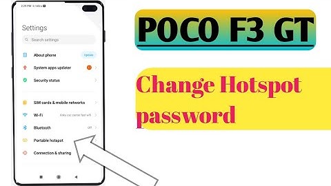 POCO F3 GT || Find Portable Hotspot And How To Change 🔥