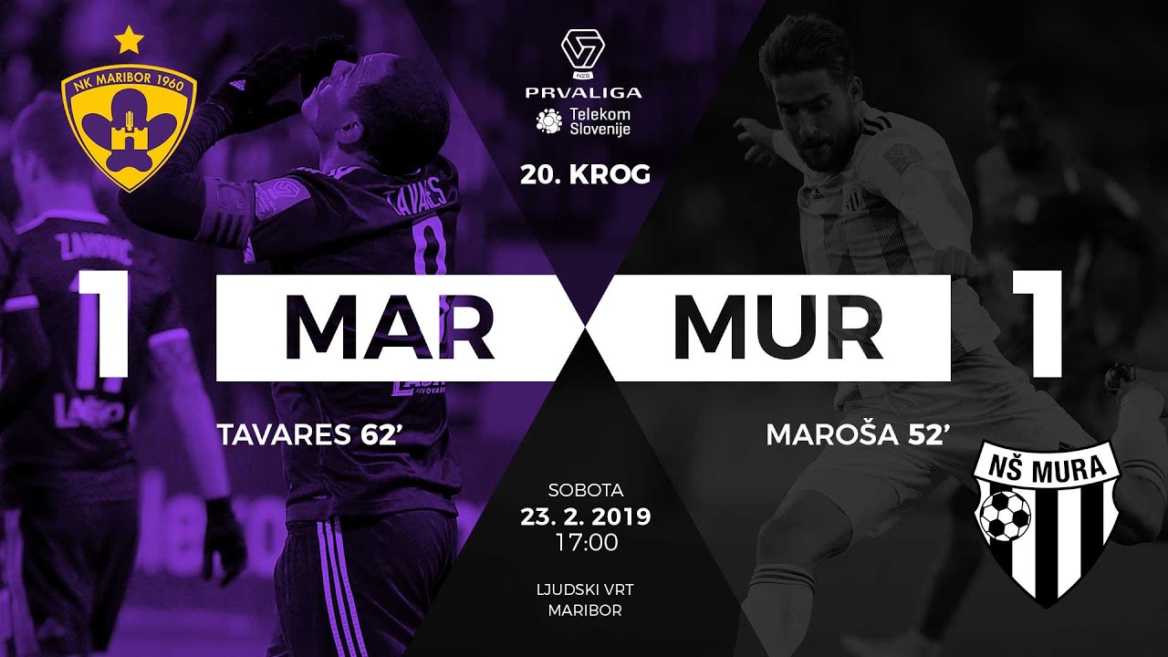 20.krog: Maribor - Mura 1:1 ; Prva liga Telekom Slovenije 2018/2019