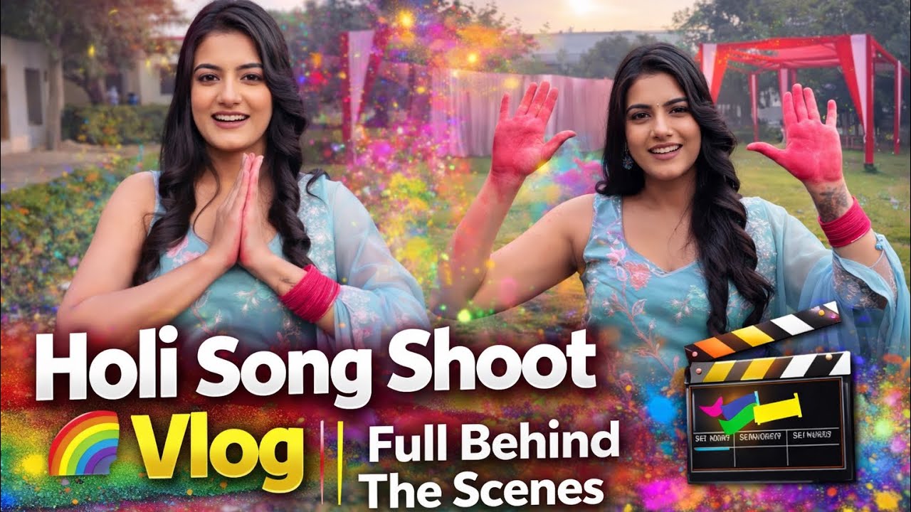 “Holi Song Shoot Vlog 🌈 | Full Behind The Scenes”#HoliSong#HoliShoot#HoliVlog#BehindTheScenes 