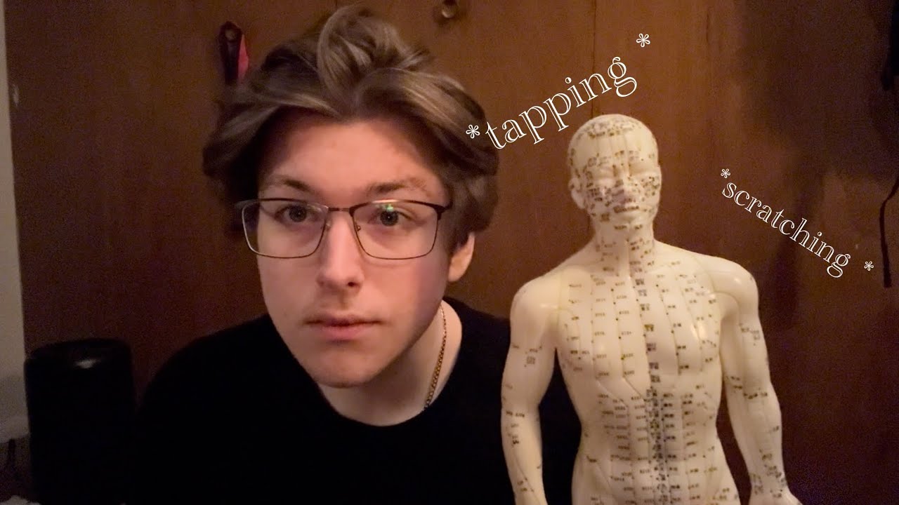 ASMR aggressive tapping acupuncture doll