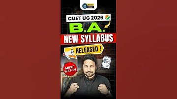 CUET UG 2026 BA New Syllabus Out #cuet2026