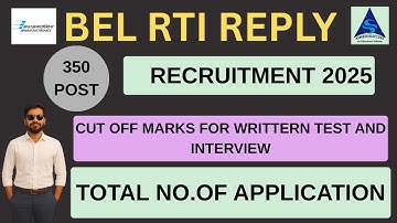 BEL RTI Reply 2025 | October Advertisement for Probationary Engineer (PE)