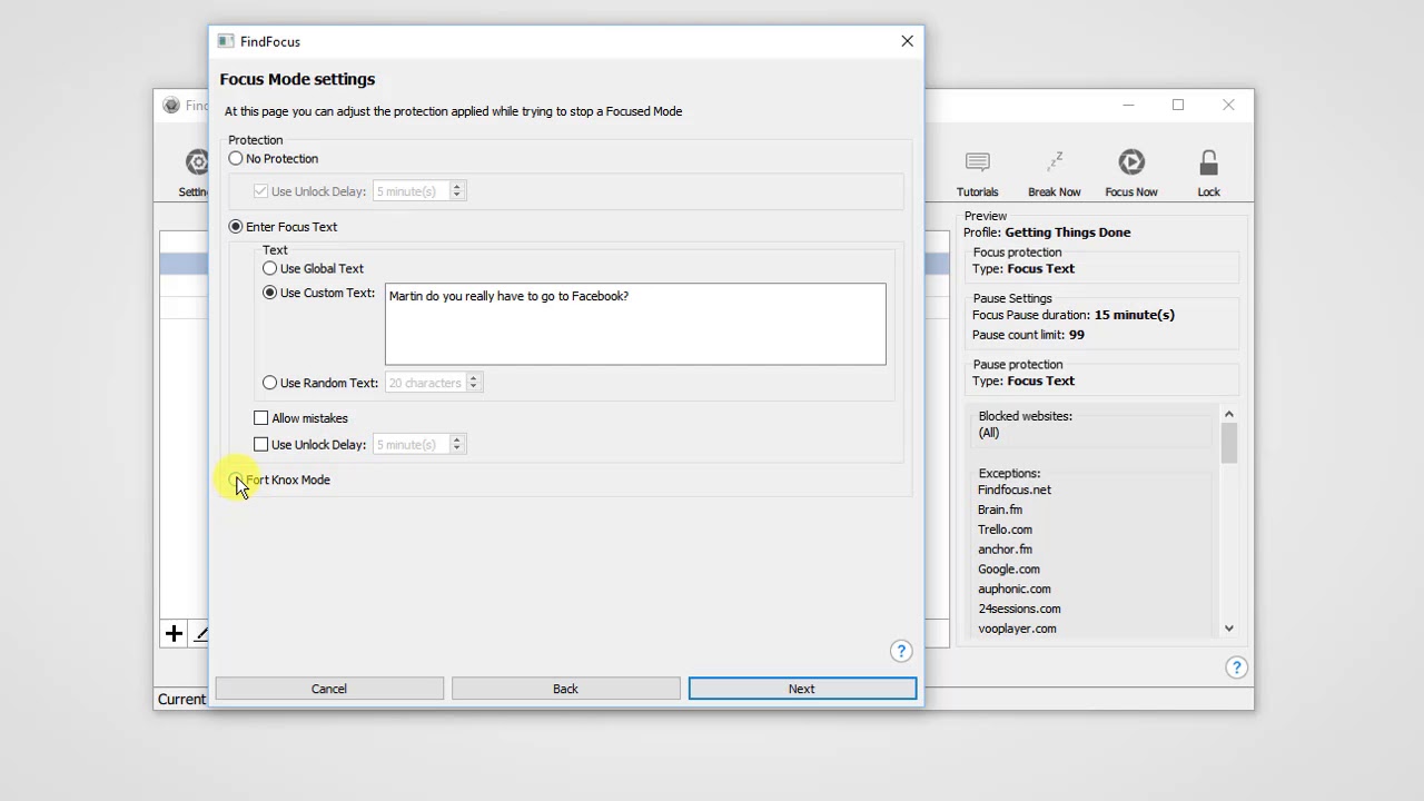 Delay Discounting - How to create a new profile in FindFocus