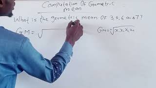 STT205 Geometric Mean
