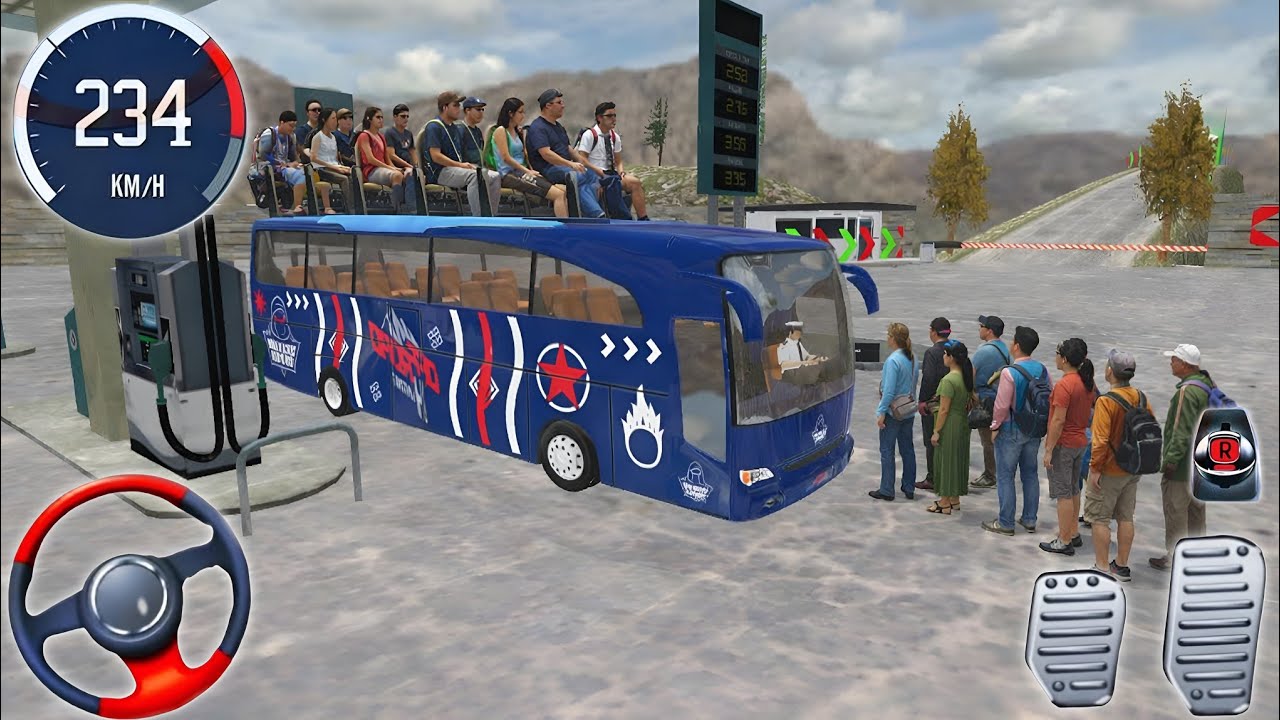 Real Offroad Bus Simulator 3D | Dangerous Hill Roads & Extreme Driving - Android Gameplay 