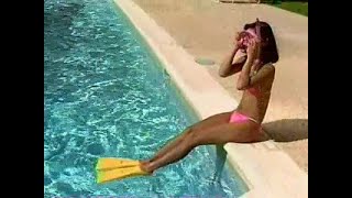 Woman Learns To Snorkel In Swimming Pool 1990S