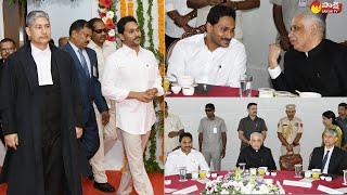 CM YS Jagan Visuals at AP High Court Chief Justice Dhiraj Singh Swearing-in Ceremony @SakshiTVLIVE