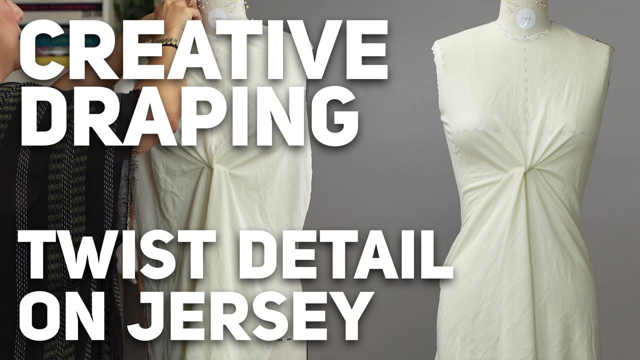 Twist Detail on Jersey with Creative Draping - YouTube