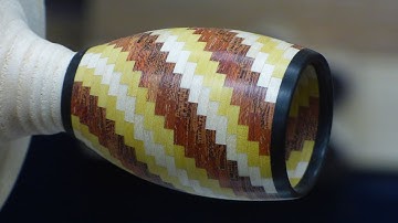 A 360 Segments Vase, But Of Unusual Size ! - Woodturning