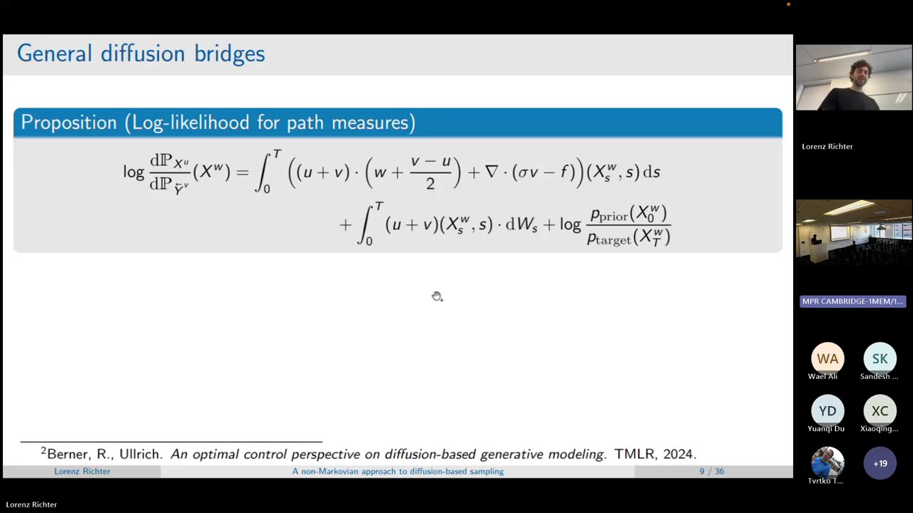 A non-Markovian approach to diffusion-based sampling