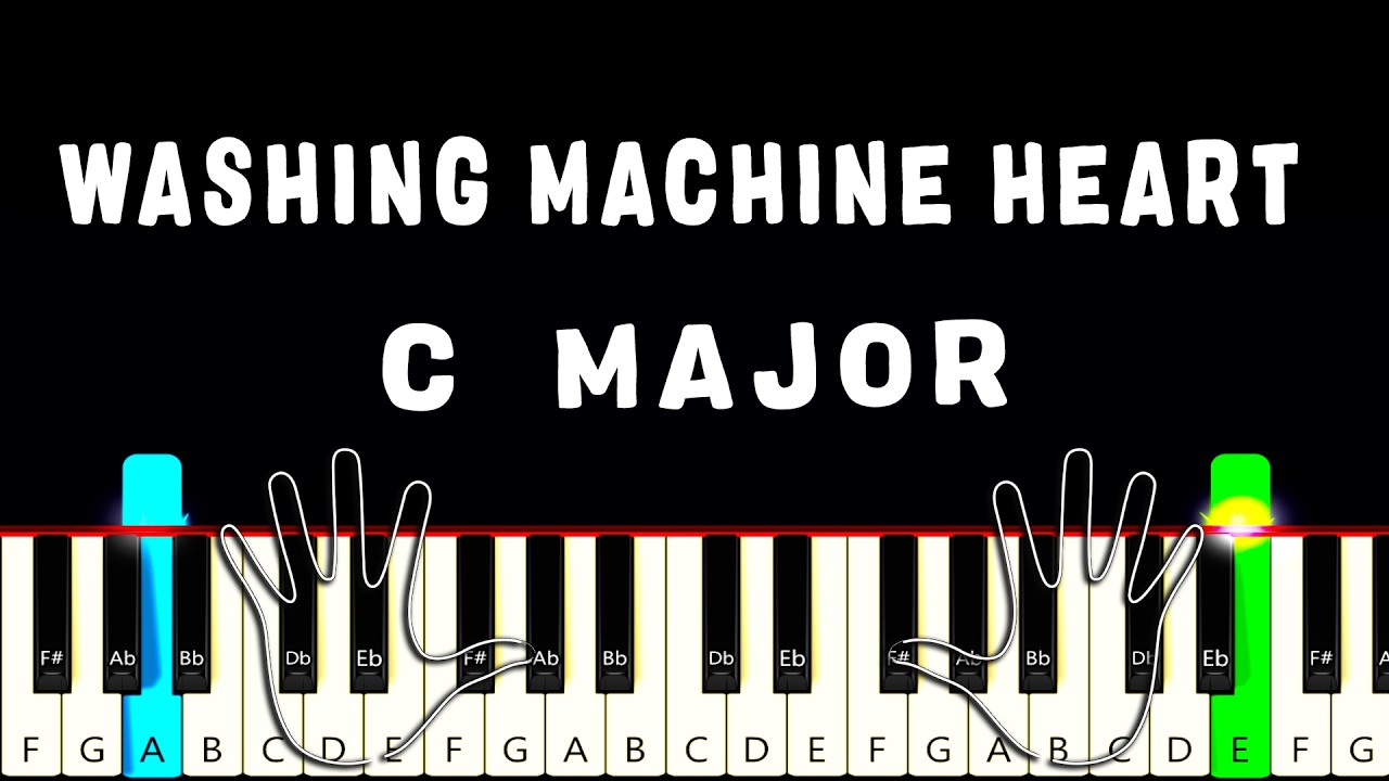 Washing Machine Heart - Mitski | EASY C MAJOR Piano Tutorial - YouTube